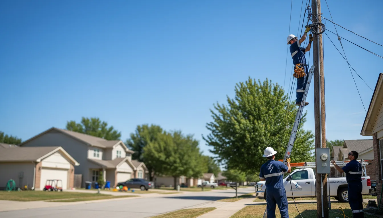 Residential electrician providing installation services in Cushing, WI